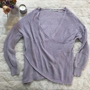 Lavender Kimchi Blue Sunny Surplice Wrap Sweater